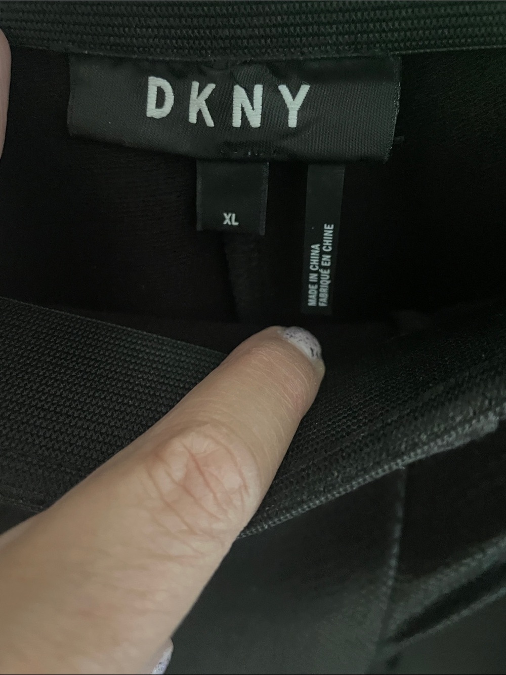 DKNY Black City Lights Textured Women's Leggings - Picture 2 of 8